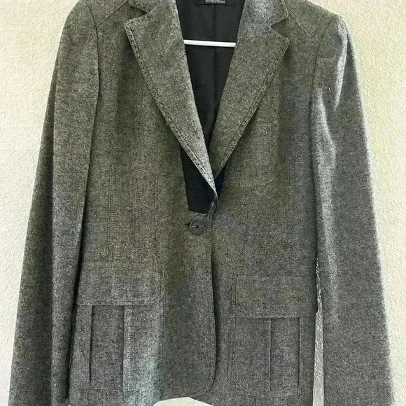 Elie Tahiti exclusive for Nordstrom textured tweed jacket size 4 - Picture 1 of 7